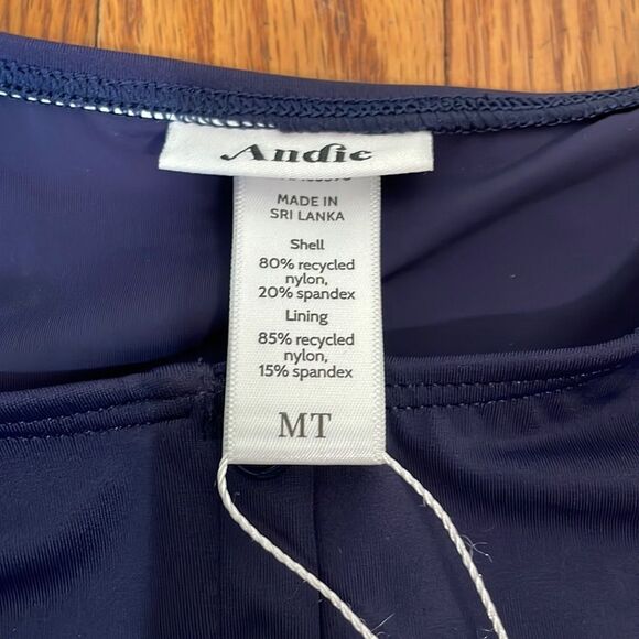 Andie The Malibu One Piece LT Swimsuit Navy size M long torso NWT - Picture 6 of 7